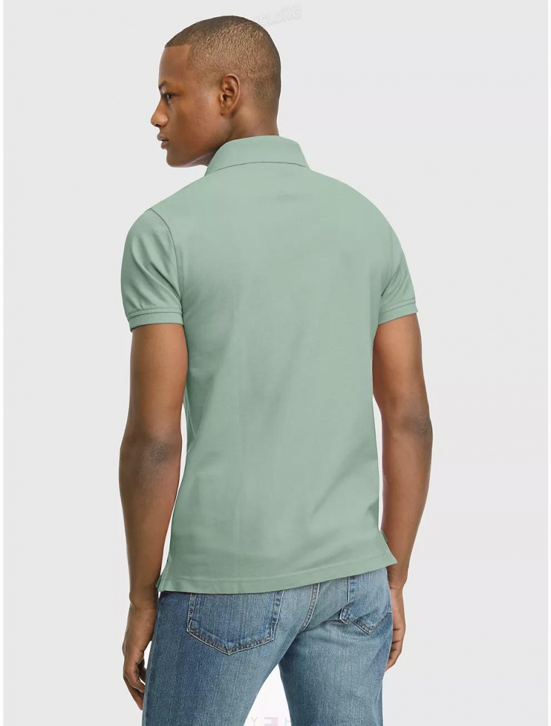 Tommy Hilfiger Slim Fit Tommy Polo Polos Minty Essence | 3574-EURYO