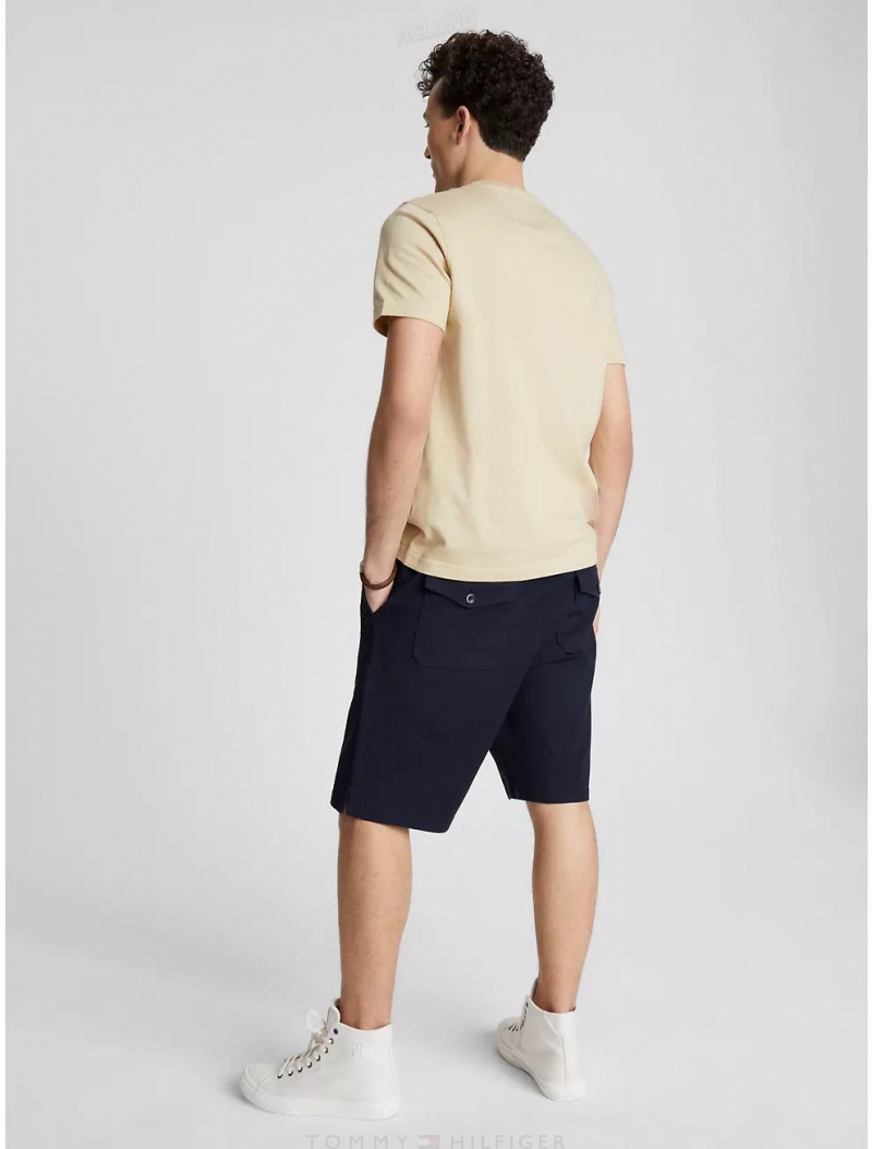 Tommy Hilfiger Solid Pocket T-Shirt T-Shirts Desert Khaki | 6712-EIPVC