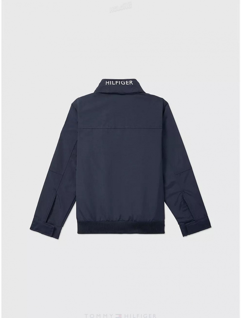 Tommy Hilfiger Solid Regatta Windbreaker Jackets Desert Sky | 0865-NMTKD