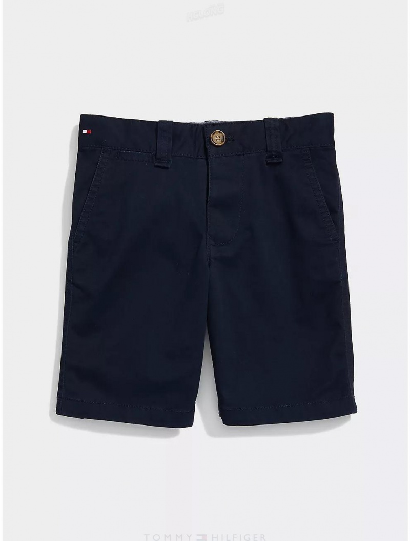 Tommy Hilfiger Solid Short Bottoms Sky Captain | 9473-CFHIJ