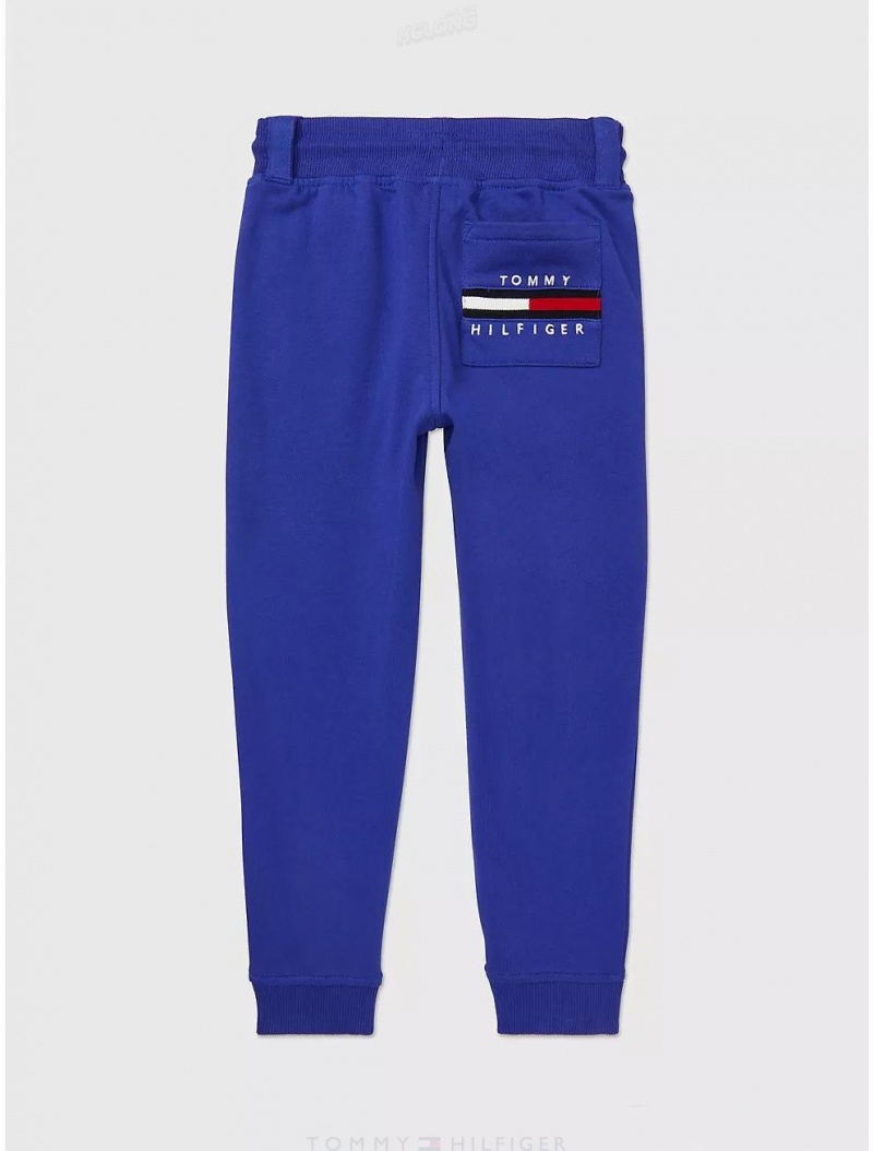 Tommy Hilfiger Solid Sweatpant Bottoms Blue River Fog | 4517-JTUNW