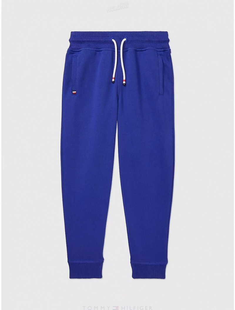 Tommy Hilfiger Solid Sweatpant Bottoms Blue River Fog | 4517-JTUNW