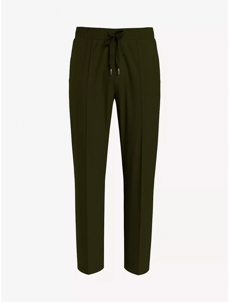 Tommy Hilfiger Solid Twill Drawstring Pant Bottoms Green Cliffs | 2541-TBUCE