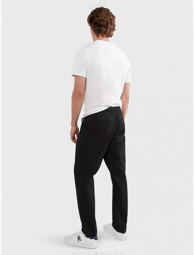 Tommy Hilfiger Solid Twill Drawstring Pant Pants Dark Sable | 9756-XJOGP