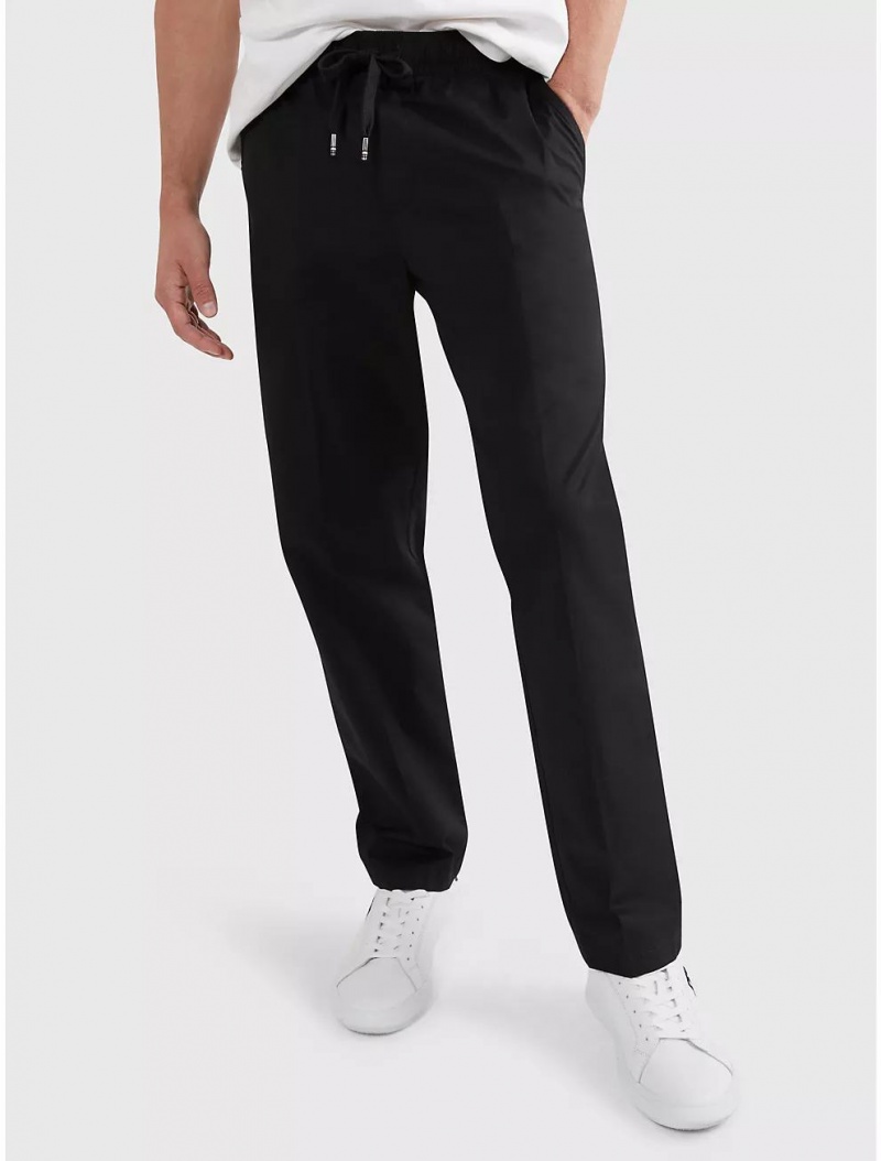 Tommy Hilfiger Solid Twill Drawstring Pant Pants Dark Sable | 9756-XJOGP