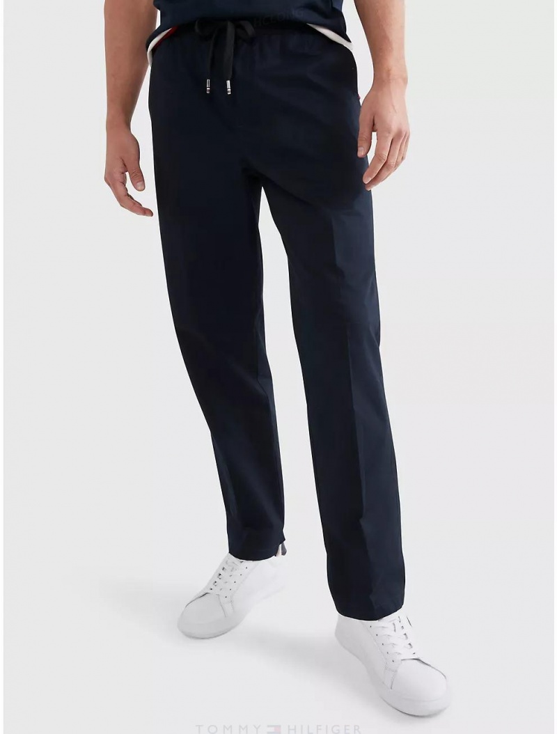 Tommy Hilfiger Solid Twill Drawstring Pant Pants Desert Sky | 2069-ELPWF