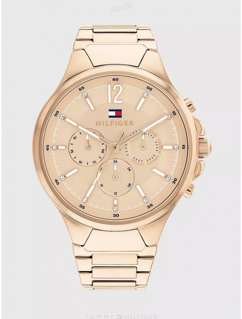 Tommy Hilfiger Sport Watch with Carnation Gold Bracelet Watches Carnation Gold | 1049-JXOUA