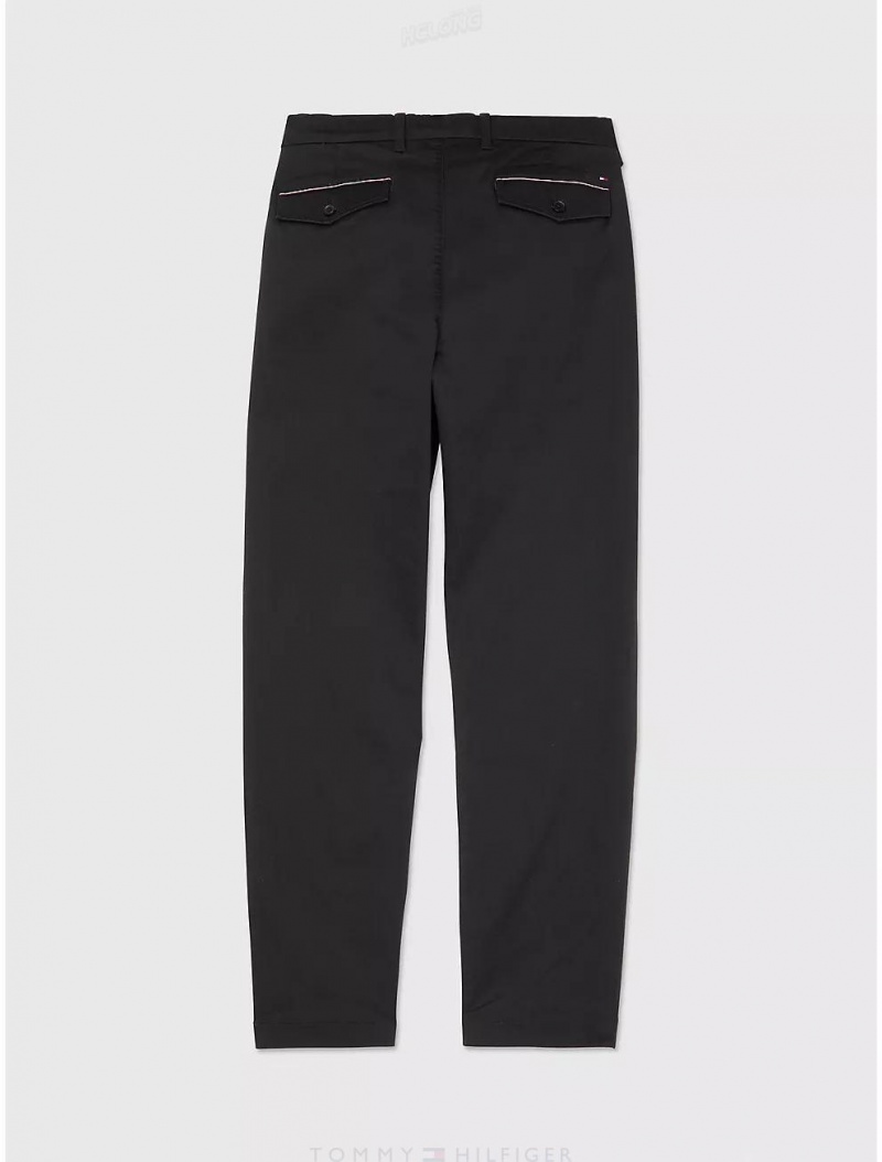 Tommy Hilfiger Stretch Chino Bottoms Dark Sable | 7230-QNSUW