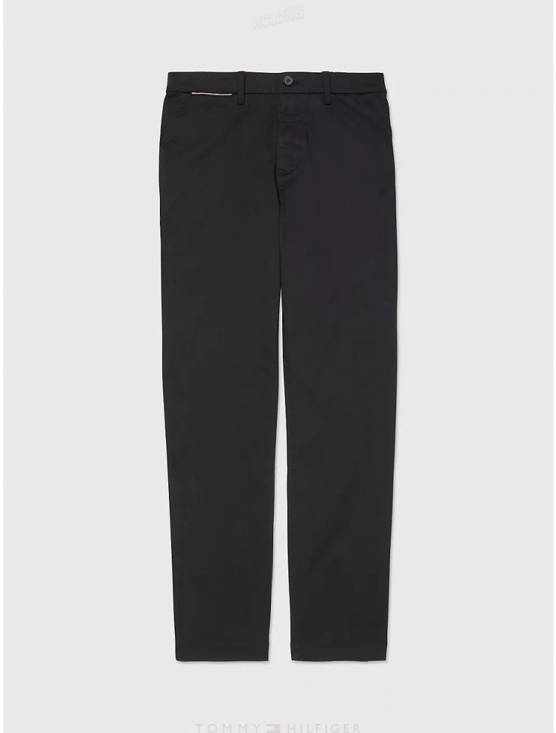 Tommy Hilfiger Stretch Chino Bottoms Dark Sable | 7230-QNSUW