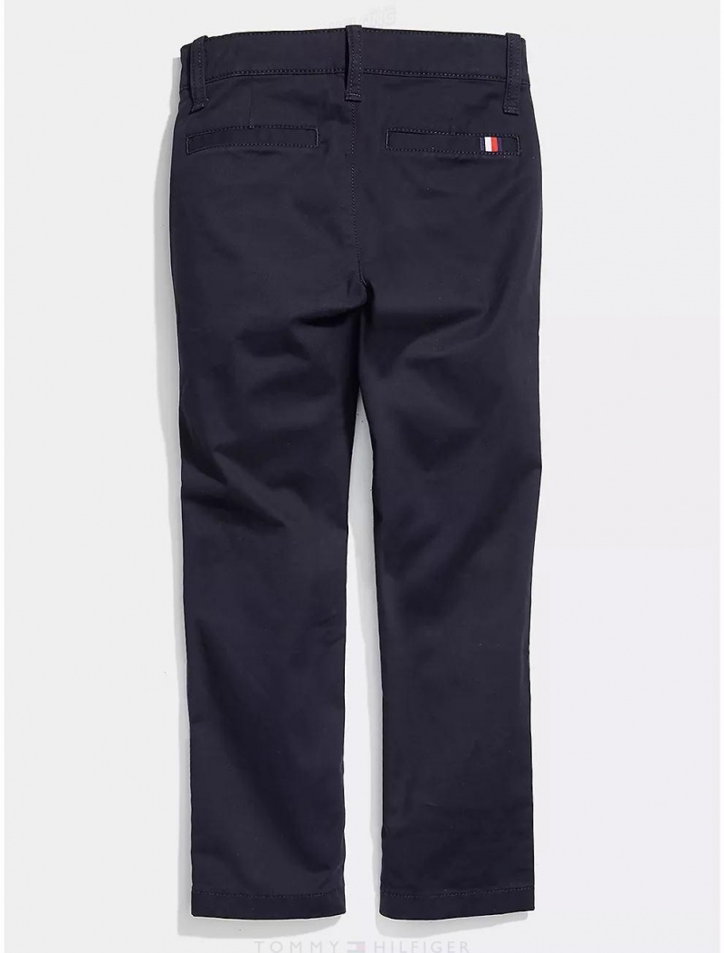 Tommy Hilfiger Stretch Chino Bottoms Sky Captain | 4197-XTKQY