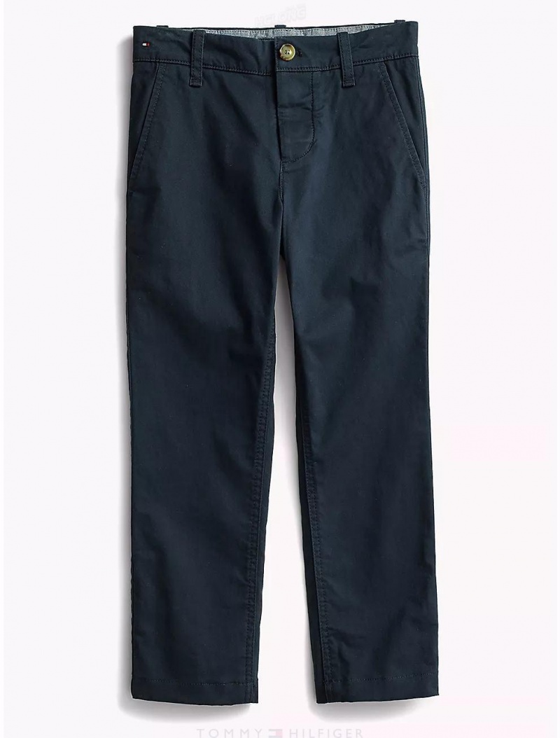 Tommy Hilfiger Stretch Chino Bottoms Sky Captain | 4291-ZXTBD