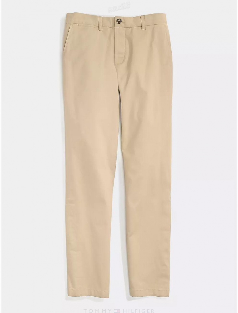 Tommy Hilfiger Stretch Chino Pant Bottoms Sand Khaki | 1357-JYDNU