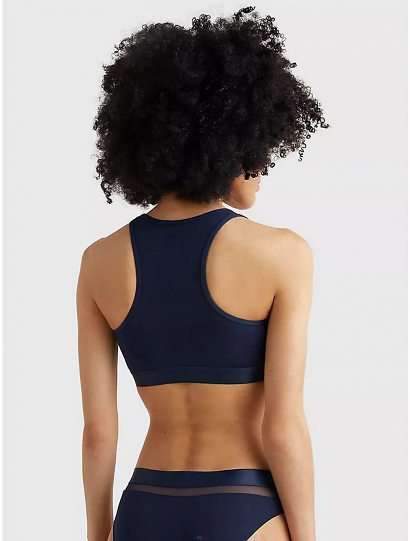 Tommy Hilfiger Stretch Cotton Bralette Bras Navy Blazer | 7064-TKPCR