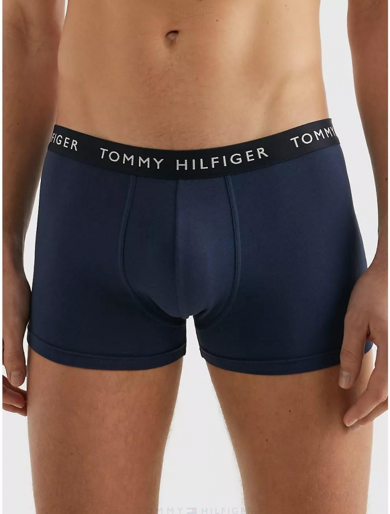 Tommy Hilfiger Stretch Cotton Trunk 5-Pack Underwear Navy/Nantucket/Pink/Navy/Green | 1324-DSJYO