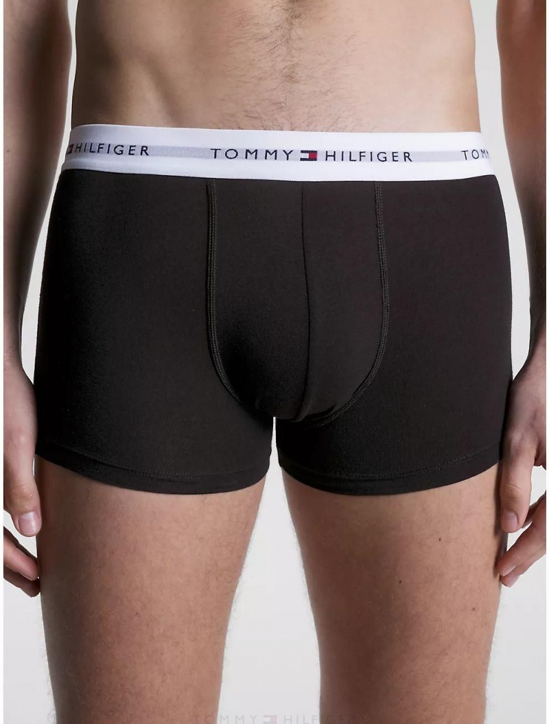 Tommy Hilfiger Stretch Cotton Trunk 5-Pack Underwear Black | 2593-SMPKO