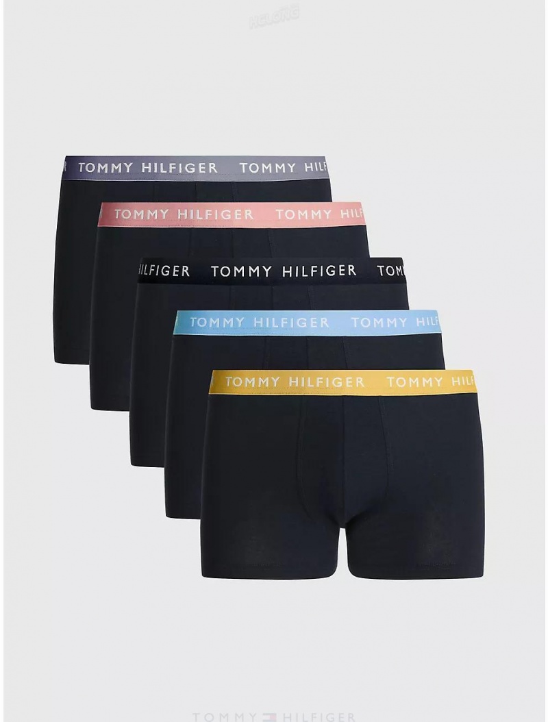 Tommy Hilfiger Stretch Trunk 5-Pack Underwear Yellow Multi | 7869-GVPKN