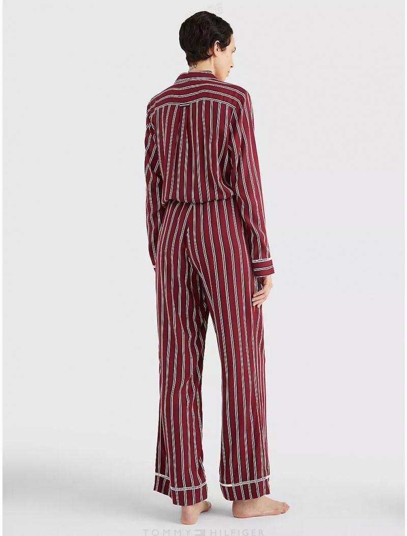 Tommy Hilfiger Stripe Pajama Pant Sleepwear Stripes Rouge | 5478-TESYJ