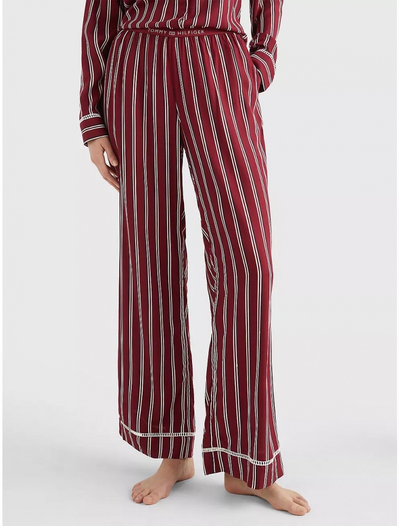 Tommy Hilfiger Stripe Pajama Pant Sleepwear Stripes Rouge | 5478-TESYJ