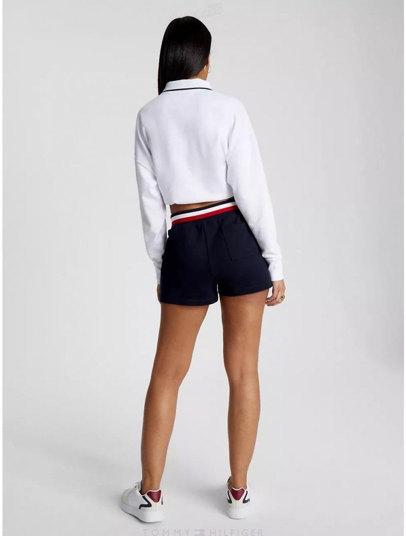 Tommy Hilfiger Stripe Waistband Sweatshort Pants & Shorts Desert Sky | 1064-LCXEQ