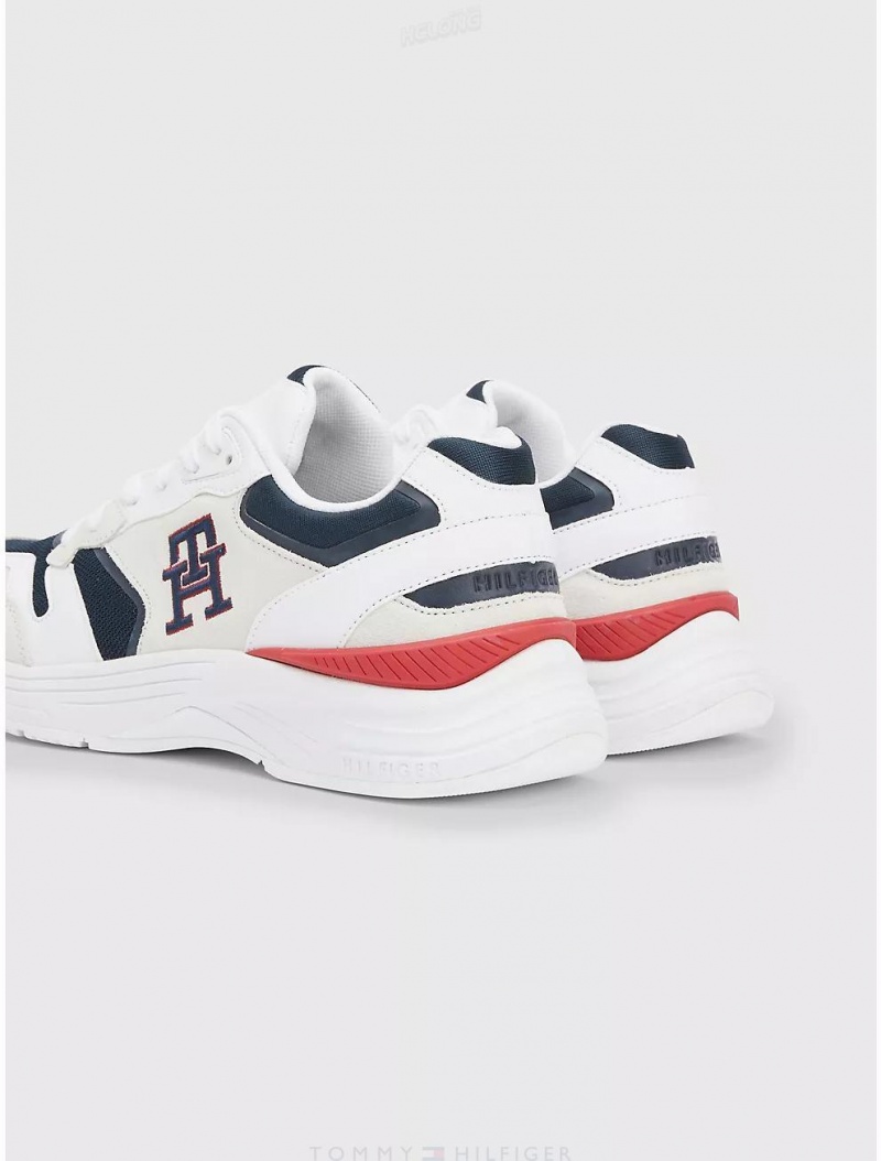 Tommy Hilfiger Suede Prep Sneaker Shoes Rwb | 5987-XRMWU