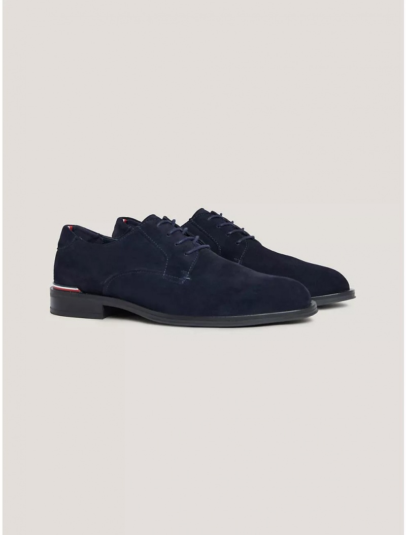 Tommy Hilfiger Suede Stripe Oxford Shoe Shoes Desert Sky | 3018-OAFDZ