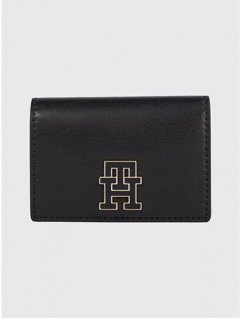 Tommy Hilfiger TH Accordion Wallet Wallets Black | 1367-ZHFUP