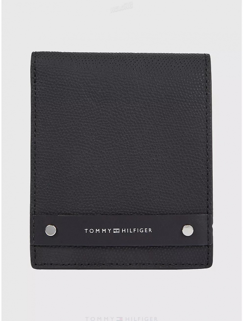 Tommy Hilfiger TH Card Wallet with Coin Pocket Wallets Black | 8719-VDCGP