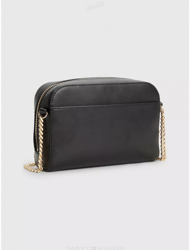 Tommy Hilfiger TH Chain Crossbody Bag Bags Black | 1468-OPMTW