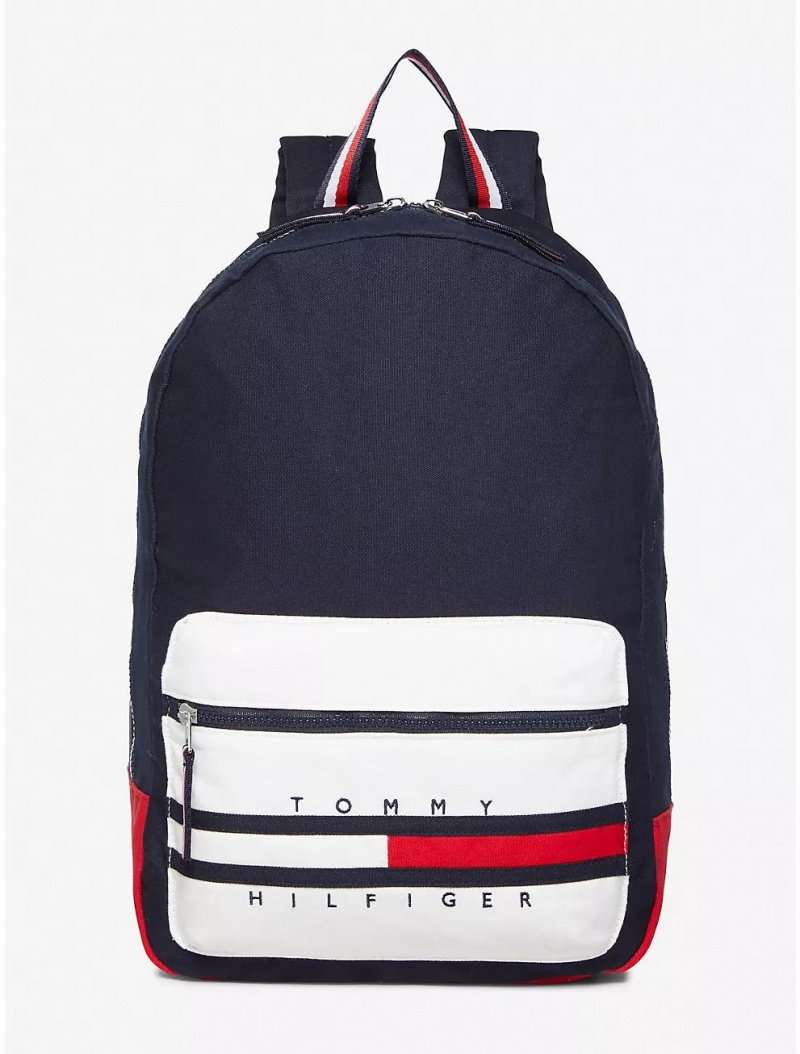 Tommy Hilfiger TH Colorblock Backpack Bags Sky Captain | 3849-RJKBN