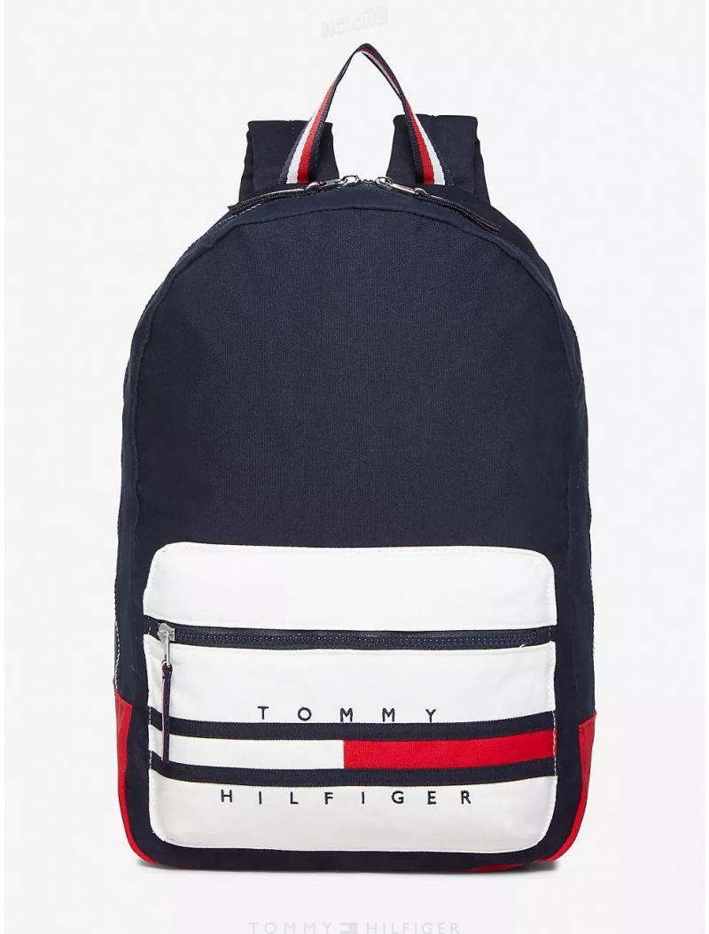 Tommy Hilfiger TH Colorblock Backpack Bags Sky Captain | 7368-EUWYZ