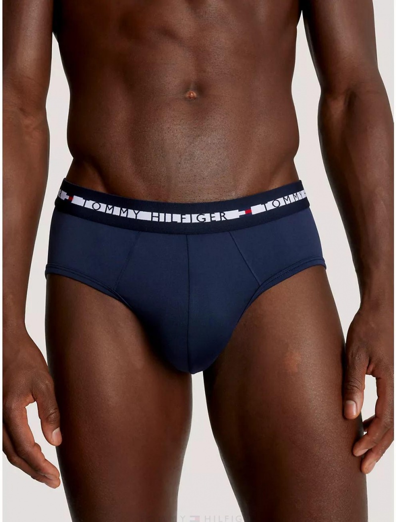 Tommy Hilfiger TH Comfort+ Brief 3-Pack Underwear Dark Navy | 6123-PJAXV