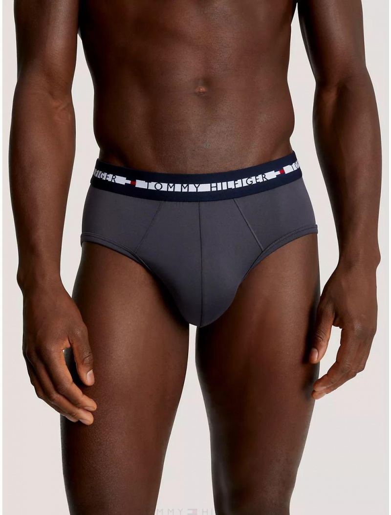 Tommy Hilfiger TH Comfort+ Brief 3-Pack Underwear Grey/Red/Navy | 7824-OXARV