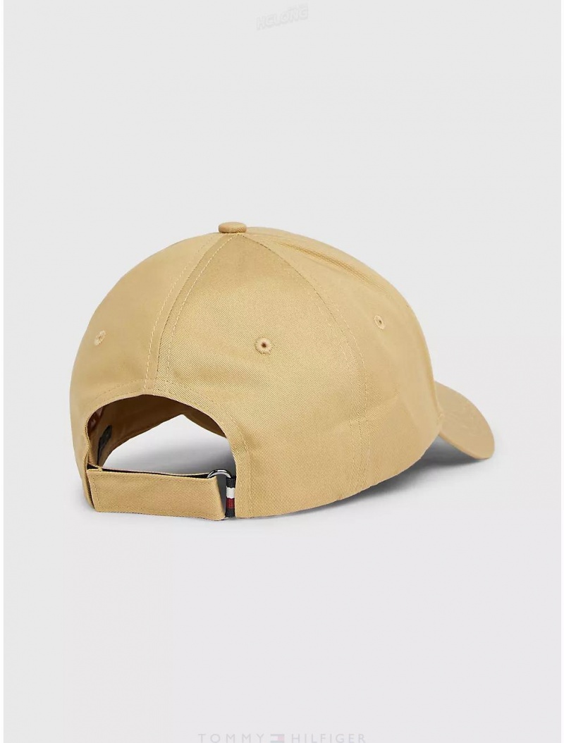 Tommy Hilfiger TH Monogram Baseball Cap Hats Classic Khaki | 3689-FEVPN