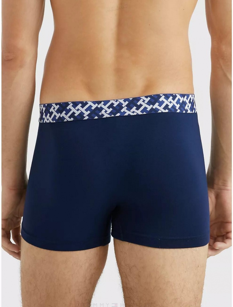 Tommy Hilfiger TH Monogram Stretch Trunk Underwear Carbon Navy | 4175-DPWFL