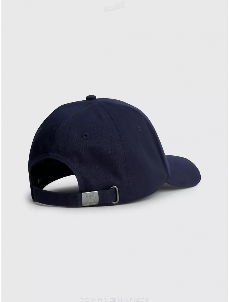 Tommy Hilfiger TH Monogram Stripe Baseball Cap Hats Space Blue | 1957-YUAOL