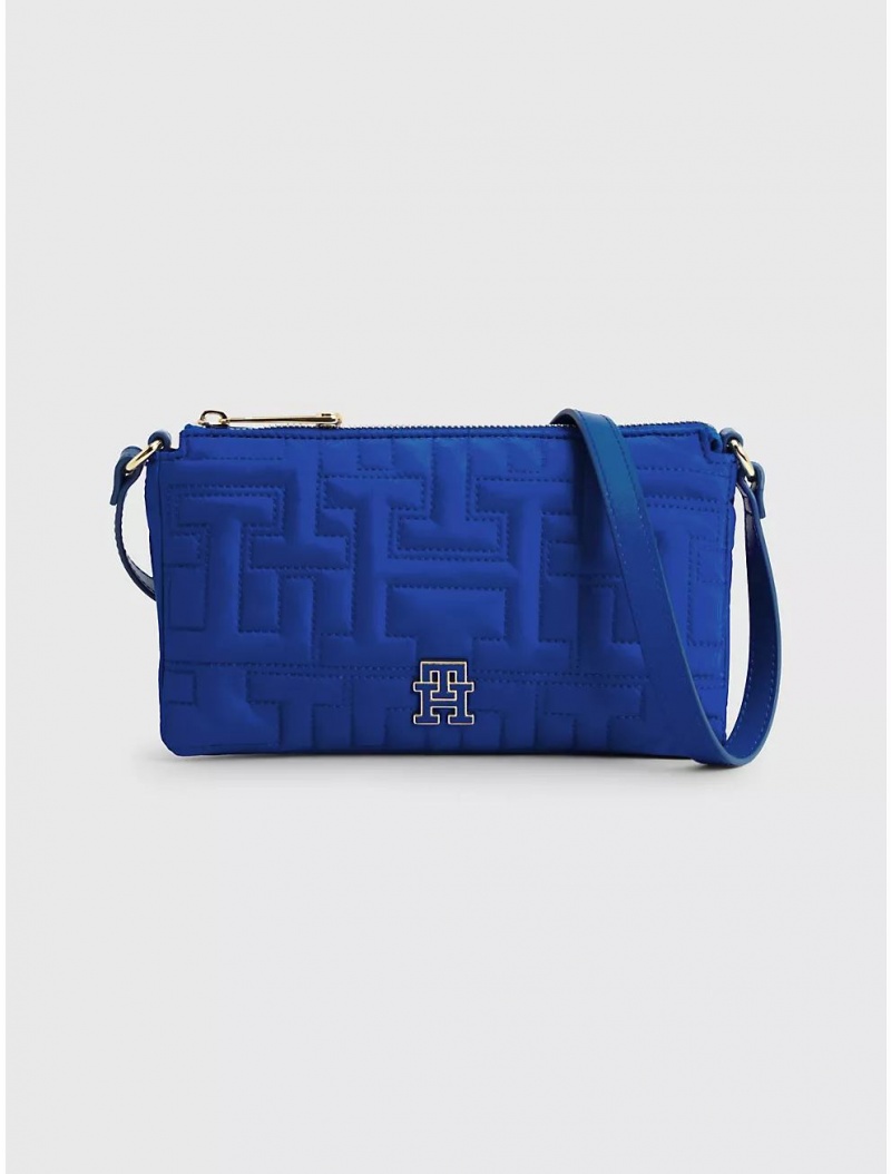 Tommy Hilfiger TH Quilted Crossbody Bags Ultra Blue | 4156-HEIMW