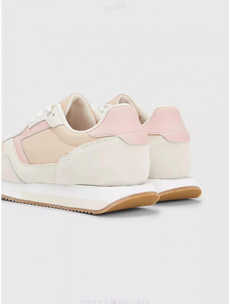 Tommy Hilfiger TH Sneaker Shoes Misty Blush | 1826-QWCOV