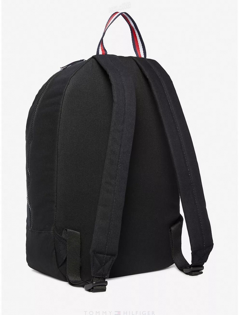 Tommy Hilfiger TH Solid Backpack Bags Black | 5368-KWXIU