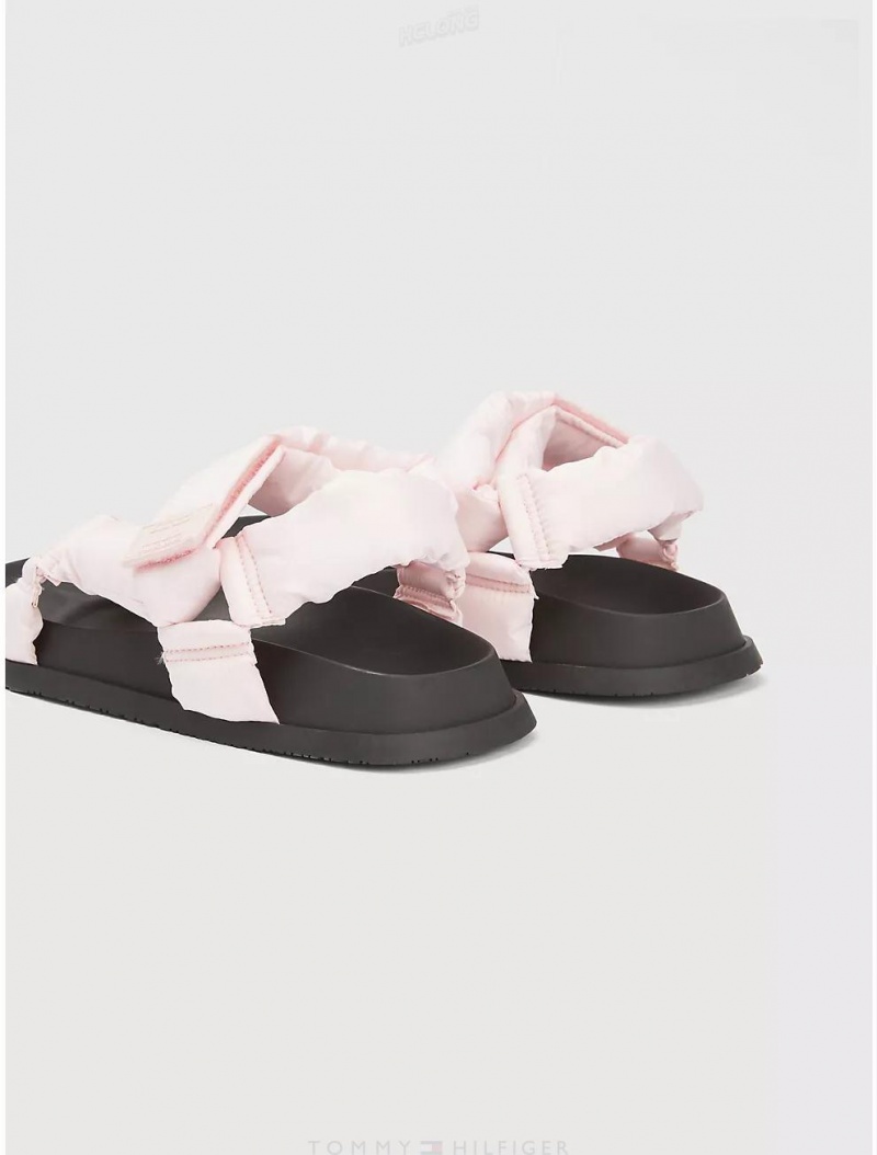 Tommy Hilfiger TJ Cushion Strap Sandal Shoes Misty Pink | 6719-IPBSV