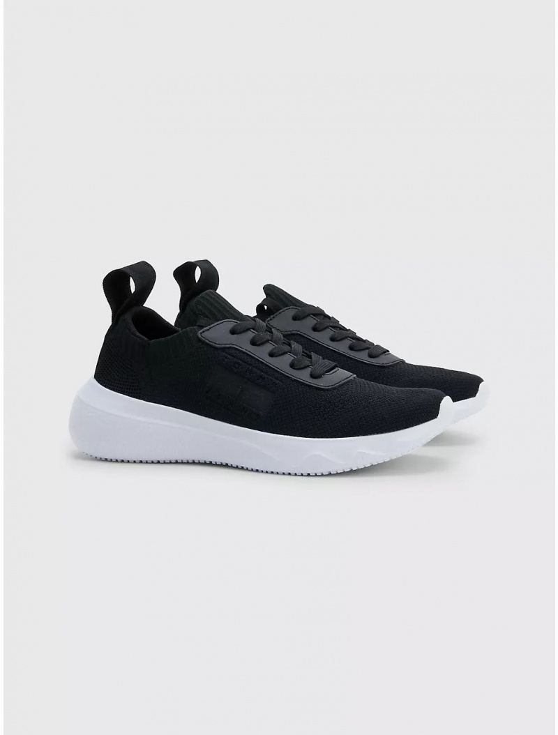 Tommy Hilfiger TJ Flex Knit Sneaker Shoes Black | 7615-SBAGL