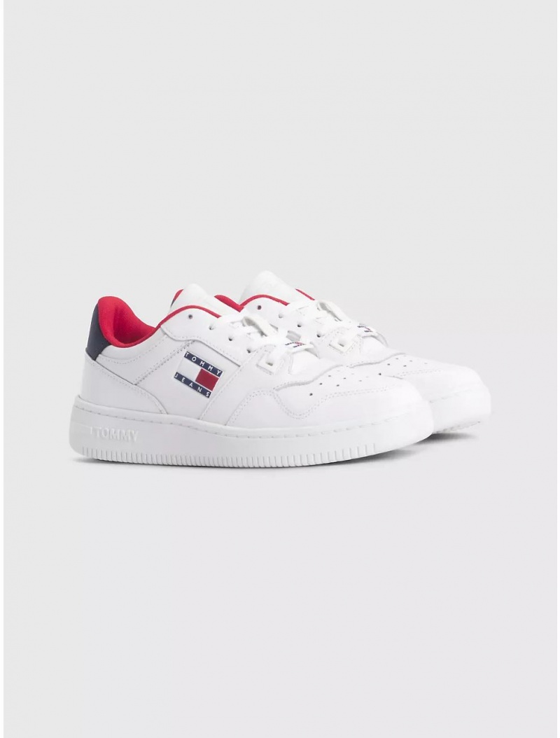 Tommy Hilfiger TJ Gloss Leather Sneaker Shoes Corporate | 7642-SQUOJ