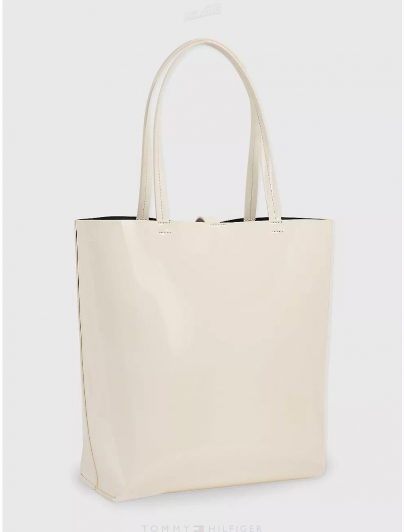 Tommy Hilfiger TJ Gloss Tote Bags Lemon Ice | 6912-WLCJP