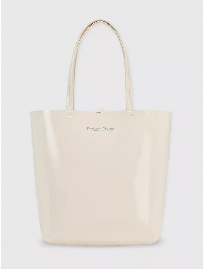 Tommy Hilfiger TJ Gloss Tote Bags Lemon Ice | 6912-WLCJP