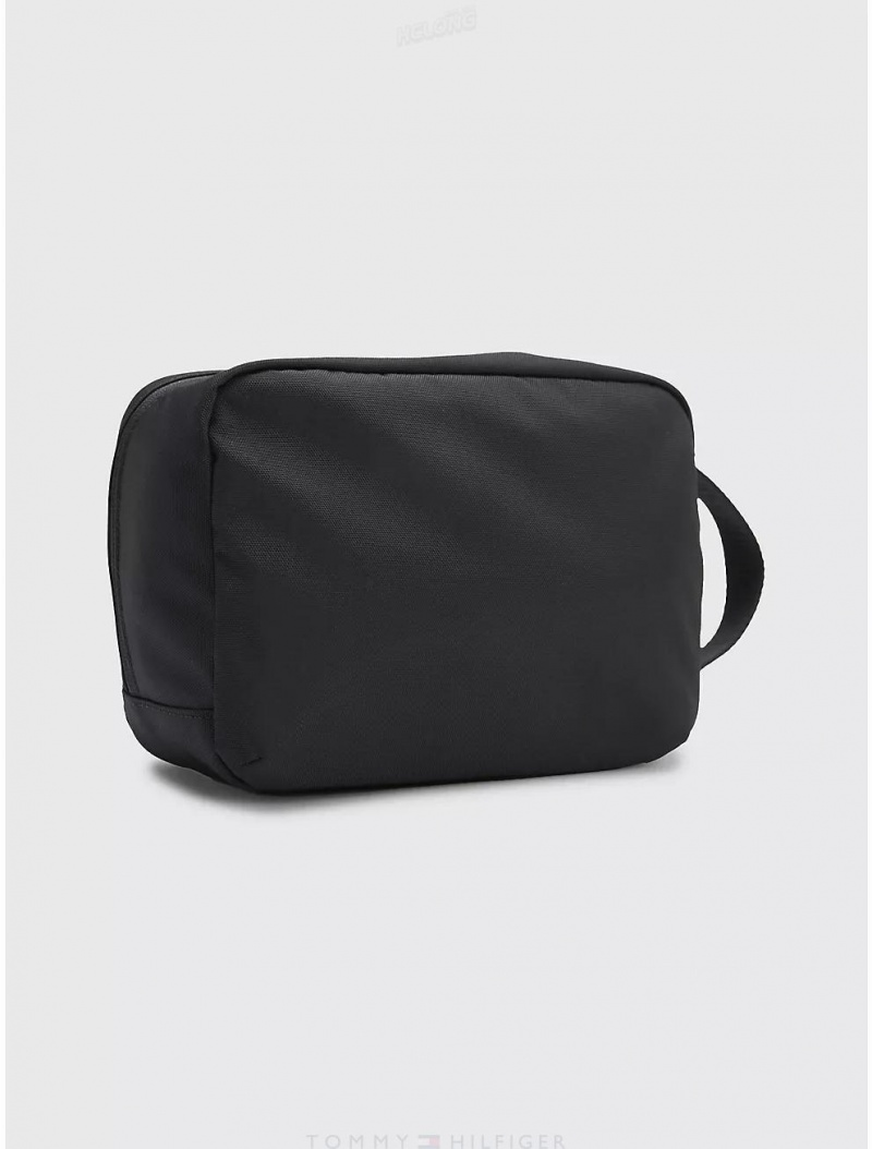 Tommy Hilfiger TJ Nylon Washbag Bags Black | 7480-DXYNR