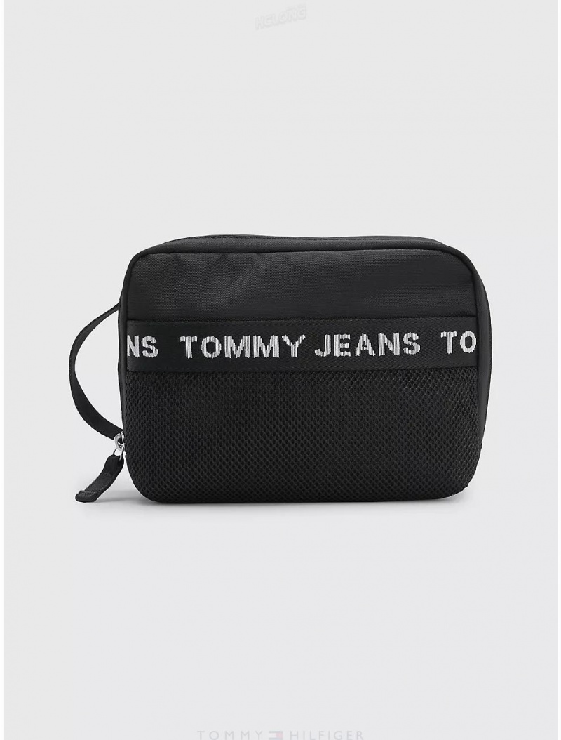 Tommy Hilfiger TJ Nylon Washbag Bags Black | 7480-DXYNR