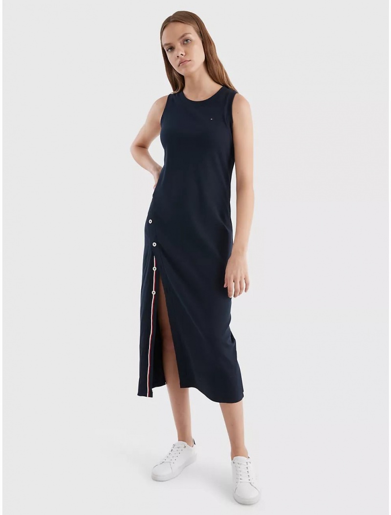 Tommy Hilfiger Tank Midi Dress Dresses & Skirts Sky Captain | 4089-KNXYU