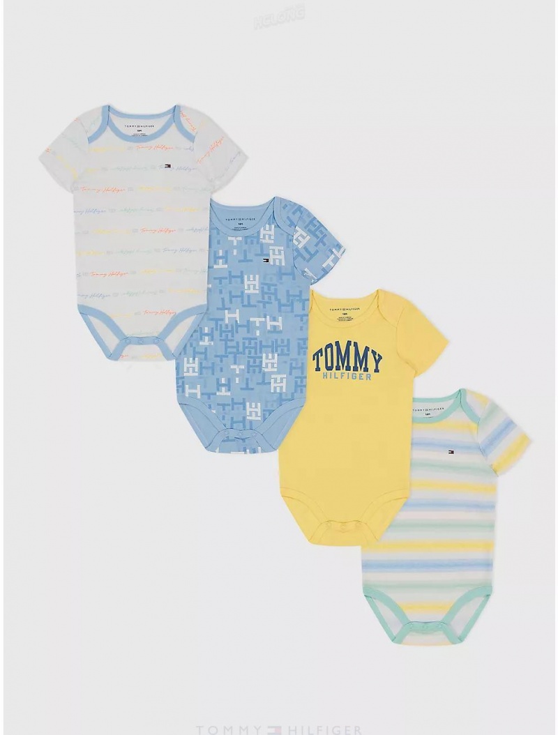 Tommy Hilfiger Toddlers' Onesie Set 4PK Onesies Assorted | 3207-CMQGR