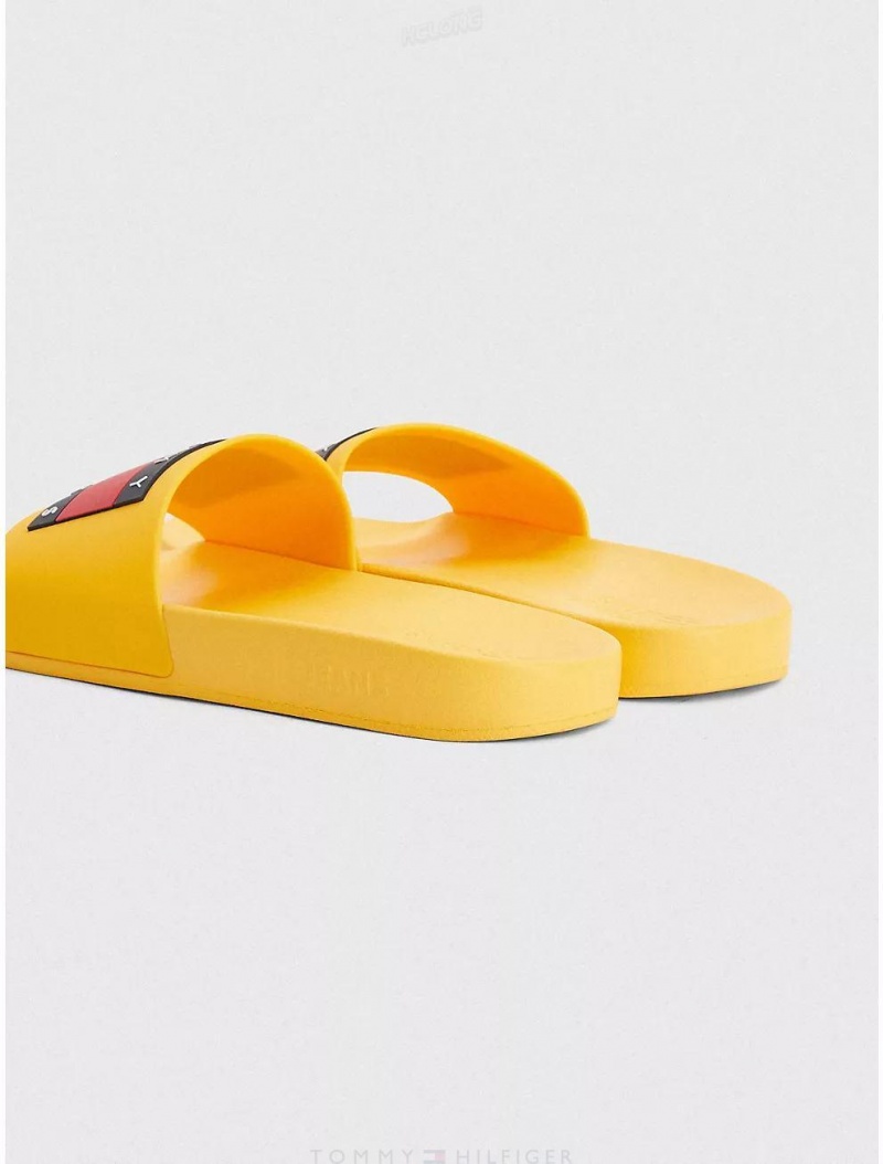 Tommy Hilfiger Tommy Jeans Pool Slide Shoes Sun Kissed Orange | 1290-NLZSM