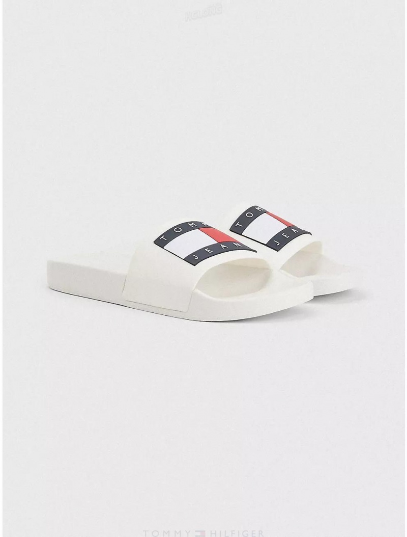 Tommy Hilfiger Tommy Jeans Pool Slide Shoes Ecru | 1204-ERGOP