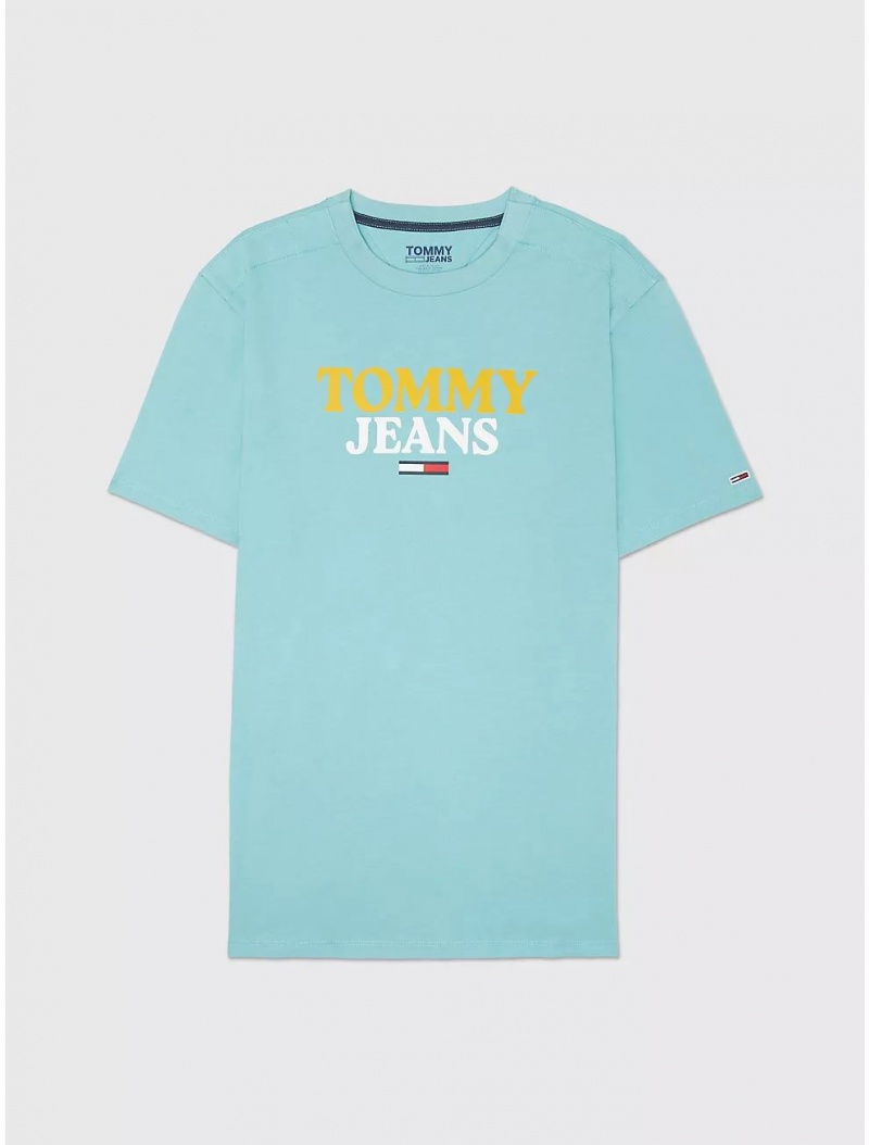 Tommy Hilfiger Tommy Jeans T-Shirt Tops Mediterranean Blue | 4892-TMZPO